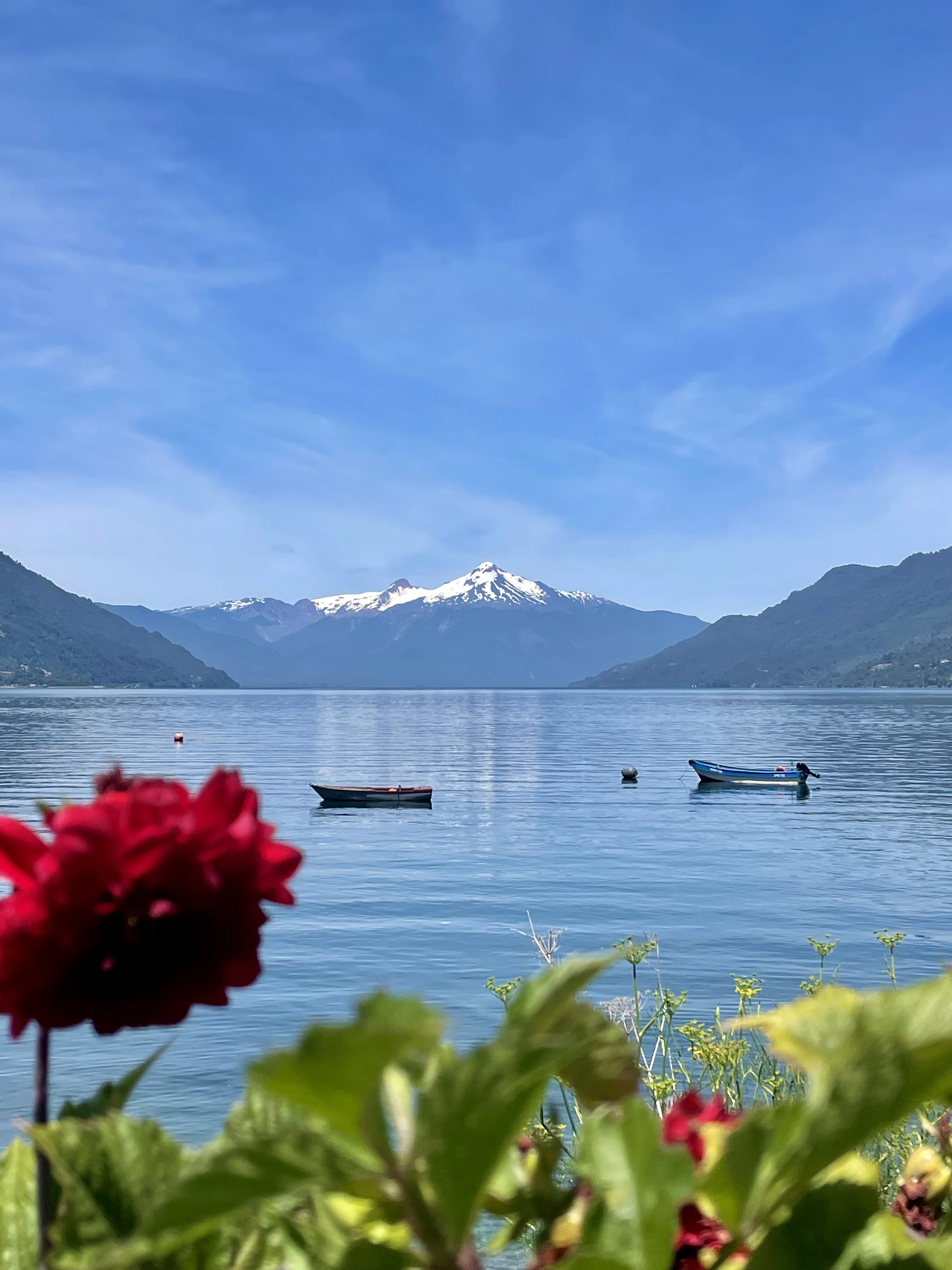 Barcos artesanales en el río Puelo